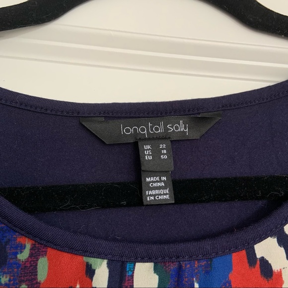 18 Long Tall Sally T-Shirt Multicolour Ikat - Picture 4 of 7
